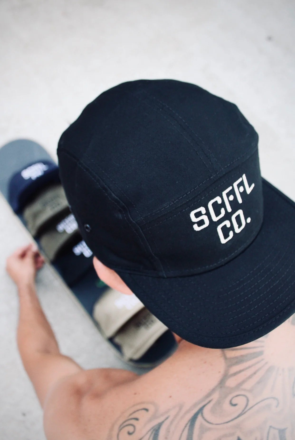 5 PANEL "SCFFL CAP" WHITE LOGO